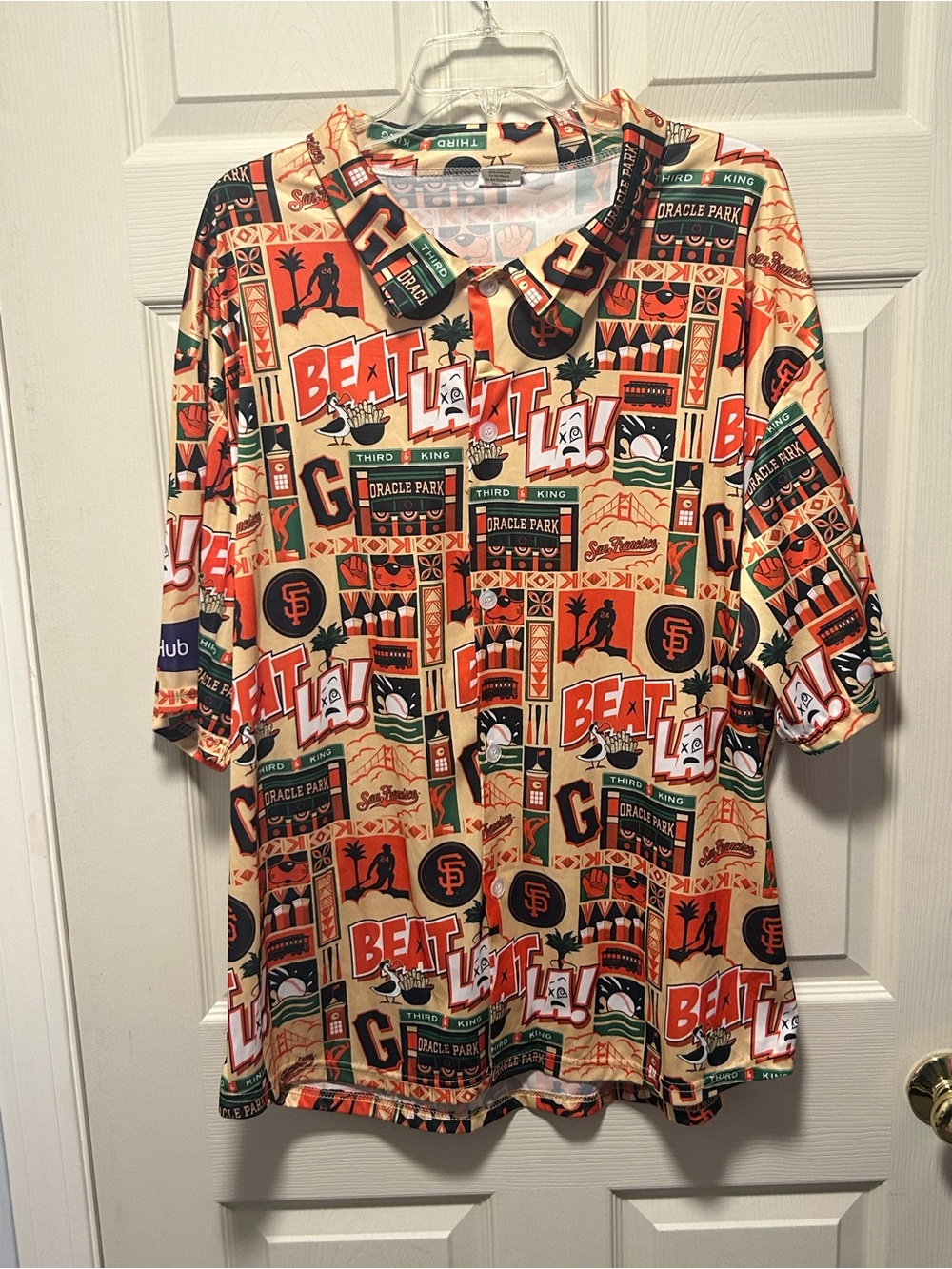 San Francisco Giants Baseball Aloha Hawaiian Shirt XL Beat LA Oracle Park SGA